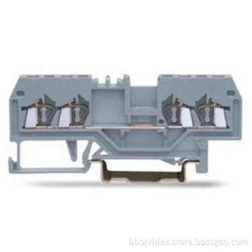 IEC 800V 18A, UL 600V 24 - 16 AWG 4 Conductor Through Sprin